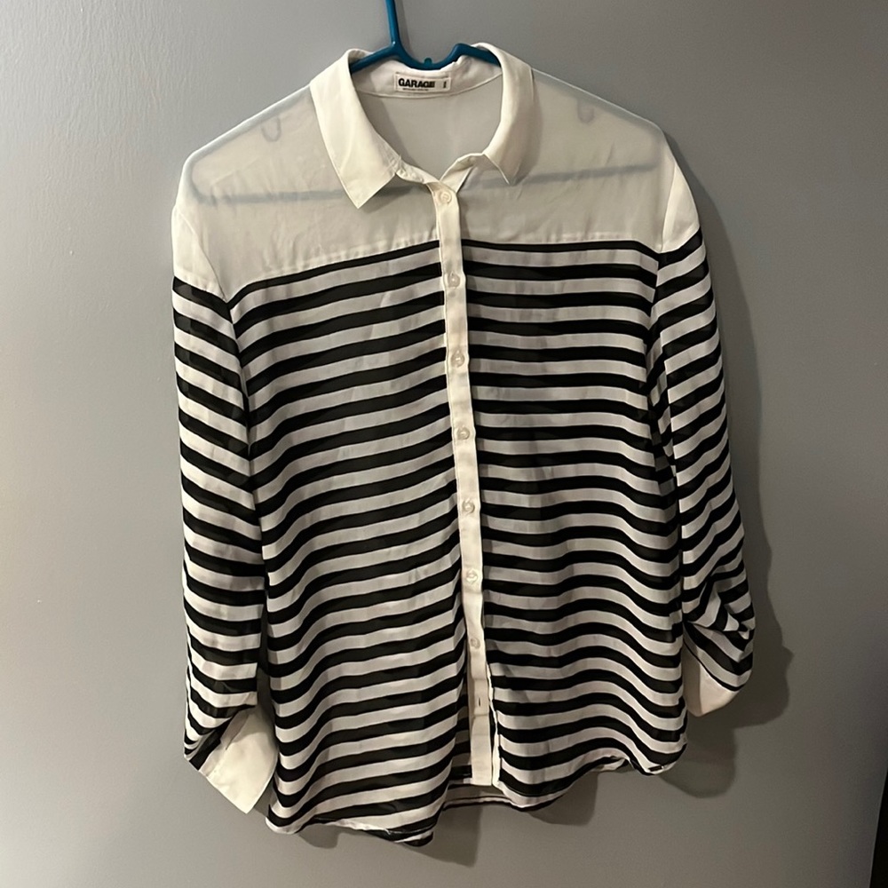 Long sleeve sheer top